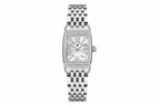 PAGANI DESIGN PD-1737 women's square watch with mother-of-pearl dial and silver bracelet