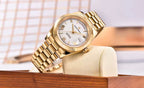 Pagani Design PD-1752 automatic watch gold white dial lifestyle shot