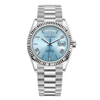 Pagani Design PD-1752 ice blue dial day-date automatic, steel case and president bracelet