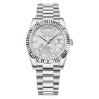 Pagani Design PD-1752 silver meteorite-look dial day-date in stainless steel, 36mm
