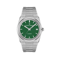 PAGANI DESIGN PD-1753 40mm automatic men's watch with green dial and silver bracelet, front