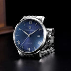 Pagani Design PD-1759 blue sunburst dial with steel bracelet, Roman numeral ultra-thin automatic