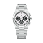 PAGANI DESIGN PD-1761 chronograph watch with white panda dial and steel bracelet