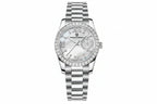 PAGANI DESIGN PD-1776 womens watch with white mother-of-pearl dial diamond bezel and steel bracelet