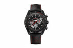 PAGANI DESIGN PD-1779 skeleton chronograph watch with black dial and red accents front view