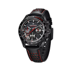 PAGANI DESIGN PD-1779 skeleton chronograph watch with black dial and red accents side view