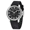 Pagani Design PD-1780 black dial multi-eye watch on black textured rubber strap, steel case