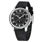 Pagani Design PD-1780 black dial multi-eye watch on black textured rubber strap, steel case