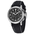 Pagani Design PD-1781 black dial 40mm chronograph, steel case and black canvas strap