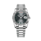 PAGANI DESIGN PD-1783 automatic watch with gray dial and silver bracelet front view