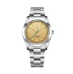 PAGANI DESIGN PD-1785 automatic watch with champagne dial and silver bracelet front view