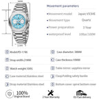 PAGANI DESIGN PD-1786 chronograph watch specifications including 38mm case and VX3HE quartz movement
