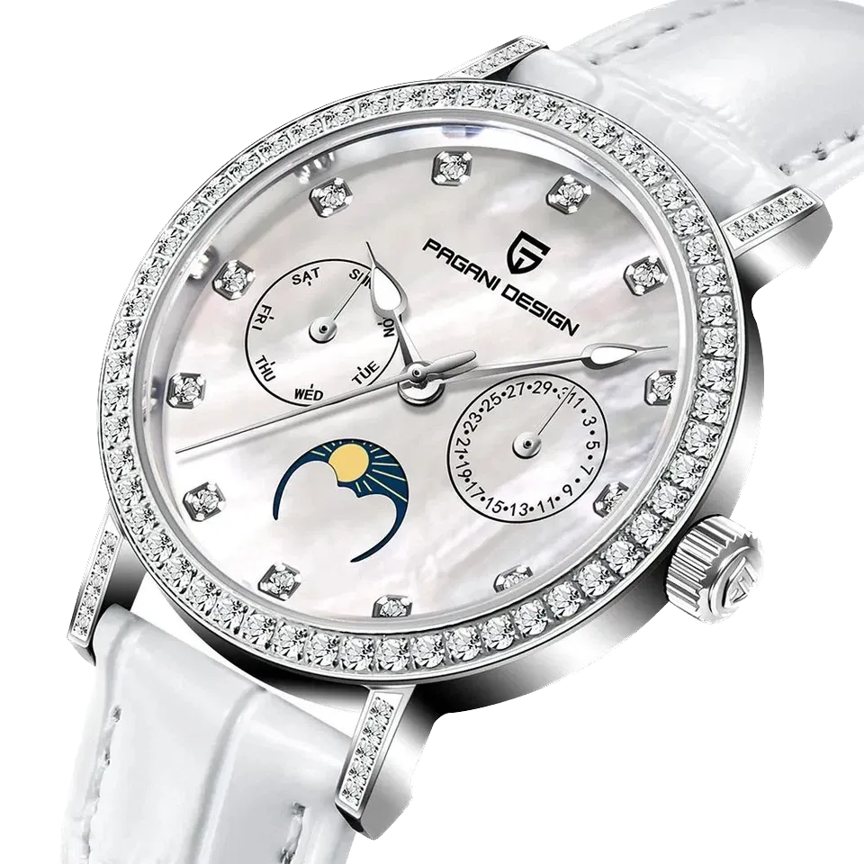 PAGANI DESIGN PD-1789 Women's Quartz Watches Japan Movt Sapphire Crystal Leather-PrimeTimepiece