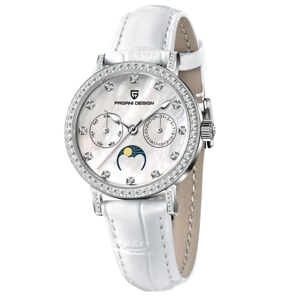 PAGANI DESIGN PD-1789 Women's Quartz Watches Japan Movt Sapphire Crystal Leather-PrimeTimepiece