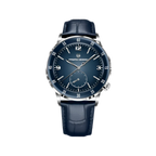 PAGANI DESIGN PD-1790 automatic dress watch with blue dial, silver case and blue leather strap