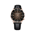 PAGANI DESIGN PD-1790 automatic dress watch with dark brown dial, rose gold case and black leather strap