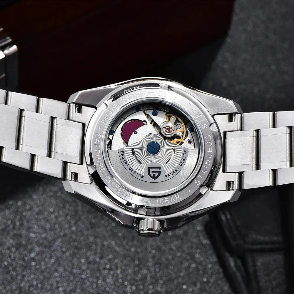 Pagani Design PD-1792 exhibition caseback with sapphire crystal and 10 BAR automatic movement