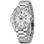 Pagani Design PD-1792 white textured GMT dial, stainless steel case and bracelet, date window