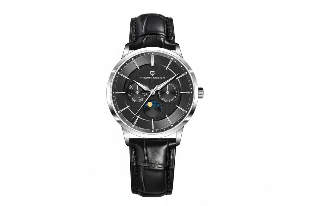 PAGANI DESIGN PD-1795 Men Quartz Watch Sapphire Glass Moonphase 100M Waterproof-PrimeTimepiece