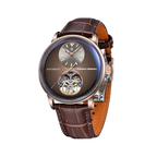PAGANI DESIGN PD-1796 tourbillon watch with rose gold case and brown dial, front view