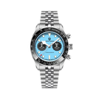 PAGANI DESIGN PD-1813 BB Flamingo chronograph watch with ice blue dial, front view