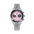 PAGANI DESIGN PD-1813 BB Flamingo chronograph watch with pink dial, front view