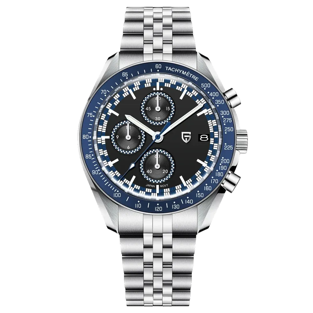 PAGANI DESIGN PD-1816 Mens VK67 Quartz Chronograph Watch AR Sapphire Waterproof-PrimeTimepiece