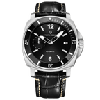 Pagani Design PD-1820 watch with black leather dial