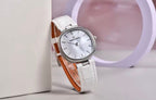 Pagani Design PD-1825 white mother-of-pearl model styled against soft pink studio props