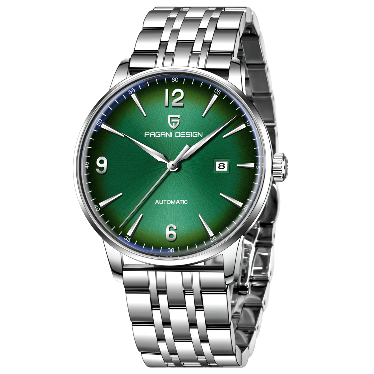 Pagani Design PD-1832 green watch, caseback view