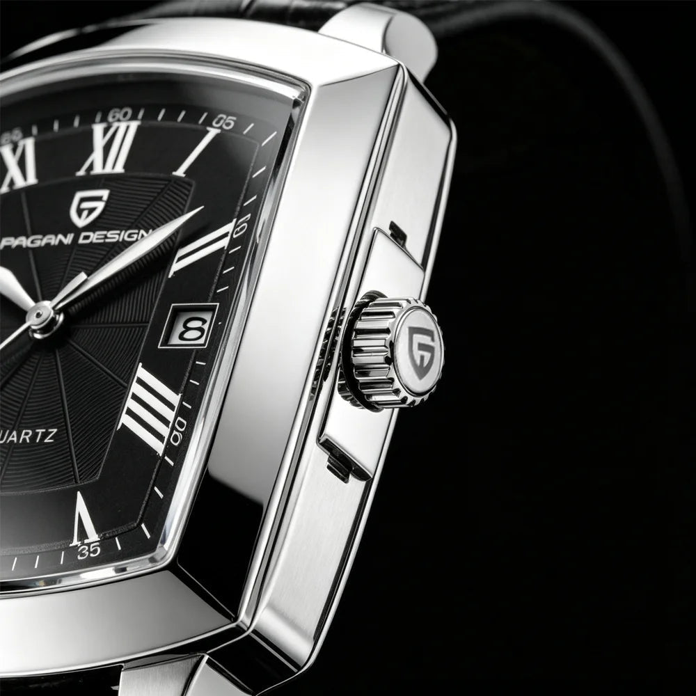 Pagani Design PD-1838 white black watch, caseback view