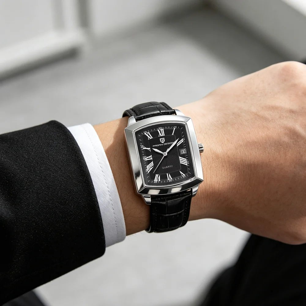Pagani Design PD-1838 white black watch, macro view
