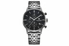 PAGANI DESIGN PD-2720K chronograph with rose gold case, black dial and brown leather strap, front view
