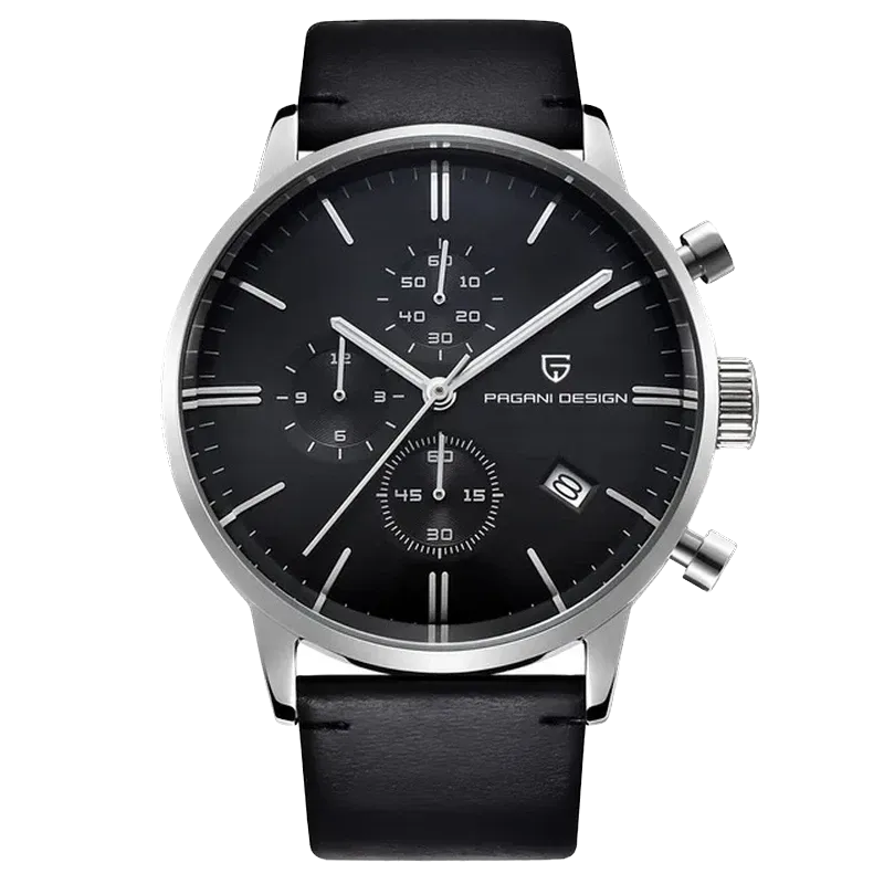 PAGANI DESIGN PD-2720K Men Watch Waterproof 30M Leather Quartz Chronograph VK67-PrimeTimepiece