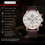 PAGANI DESIGN PD-2720K Men Watch Waterproof 30M Leather Quartz Chronograph VK67-PrimeTimepiece