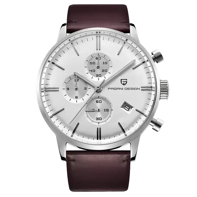PAGANI DESIGN PD-2720K Men Watch Waterproof 30M Leather Quartz Chronograph VK67-PrimeTimepiece
