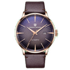 Pagani Design PD-2770 brown gradient dial automatic, rose gold case and brown leather strap