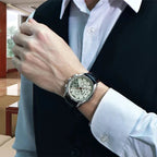 Pagani Design PD-3306 chronograph worn on the wrist under a shirt cuff and vest