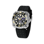 PAGANI DESIGN PD-YN009 camouflage hollow dial watch with blue camo dial silver case angled view