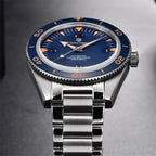 PAGANI DESIGN PD-YS005 41MM automatic watch closeup with blue dial and orange bezel markers