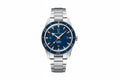 PAGANI DESIGN PD-YS005 41mm automatic watch with blue dial silver case stainless steel bracelet front view