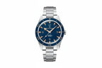 PAGANI DESIGN PD-YS005 41mm automatic watch with blue dial silver case stainless steel bracelet front view