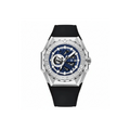 Pagani Design PD-YS007 Skeleton Men's Automatic Watch with blue dial, angled view
