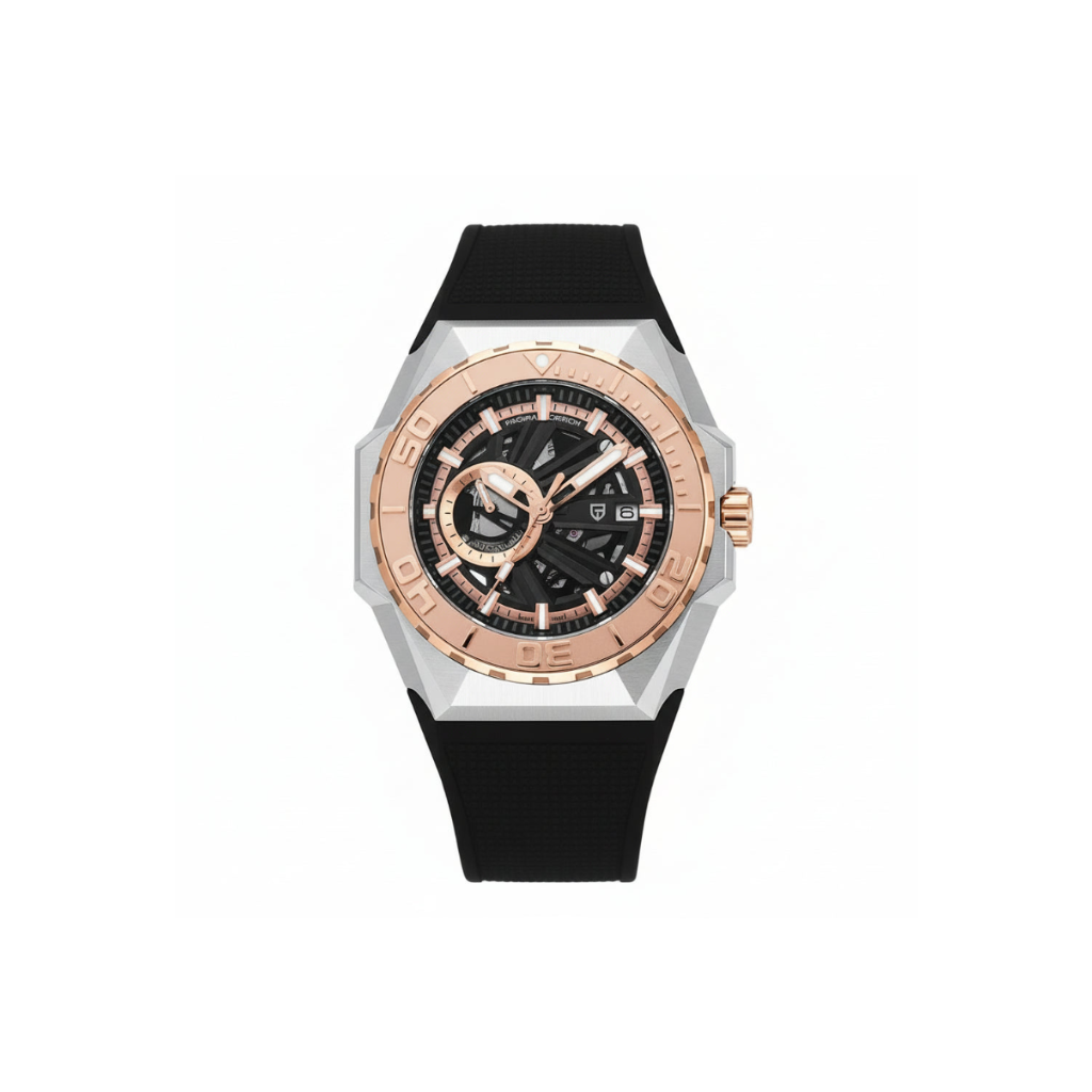 Pagani Design PD-YS007 Skeleton Men's Automatic Watch with gold dial