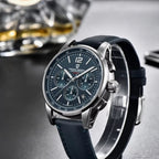 PAGANI DESIGN PD-YS008 VK63 chronograph watch with blue dial, side angle