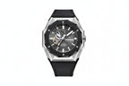 PAGANI DESIGN PD-YS010 skeleton watch with black dial, front view