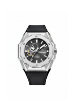 PAGANI DESIGN PD-YS010 skeleton watch with blue dial and black bezel