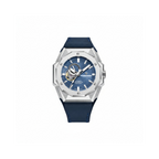PAGANI DESIGN PD-YS010 skeleton watch with blue dial, front view