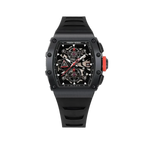 PAGANI DESIGN PD-YS011 skeleton chronograph all black, front view