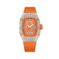 PAGANI DESIGN PD-YS013 women's tonneau watch, orange dial rose gold case
